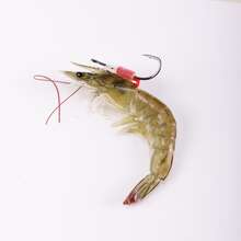 5 piezas de anzuelos luminosos con luz nocturna para camarones vivos, anzuelos de acero al carbono con púas resistentes a la corrosión en agua salada y dulce para pesca