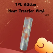 1roll TPU Glitter Heat Transfer Vinyl , 9.84X40IN, For Shirts, Easy To Cut & For Heat Vinyl Design
