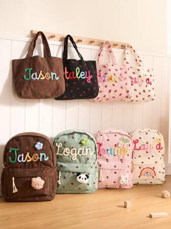 Rucsac personalizat de pluș cu căpșuni pentru cadou școlar pentru copii