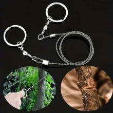 Cưa dây thép không gỉ, cưa xích cầm tay di động, dụng cụ sinh tồn khẩn cấp cho cắm trại, leo núi, săn bắn, leo trèo, cưa cáp đa năng ngoài trời dùng cho kim loại mềm và gỗ. - Nhiều màu - Xem 2