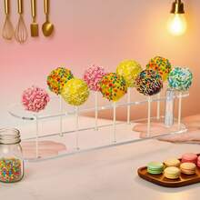 1 件亚克力棒棒糖展示架，透明甜点展示架，派对甜品架，棒棒糖架，糖果展示架 - 無色 - 查看 10