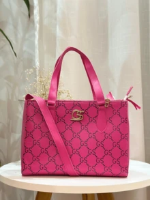 Women Tote Bags - Màu Hồng Tươi - Xem 2