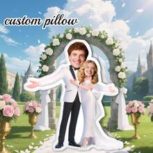 1 Almohada personalizada y personalizada: admite personalización de patrones de rostro de pareja única, utilizando tecnología de impresión de alta definición de doble cara, diseñada con un concepto de tema de boda. La almohada y la funda de almohada están hechas de tela suave y amigable con la piel, combinando la comodidad del lavado a máquina y el cuidado del lavado a mano. Adecuado para aniversarios, aniversarios de bodas, bodas y regalos de cumpleaños.