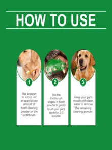 Polvo limpiador de dientes para perros - Protege la higiene bucal, limpia suavemente los dientes del perro, polvo dental para mascotas fresco y limpio - Multicolor - Ver 5