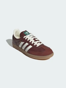 Adidas Originals Adidas Samba OG Premium Sneakers, Timeless Retro Trainers In Fall Tones, Leather & Suede Construction, Low-Top Casual Sneaker For Outdoor, Sports, Sambas For School And Work, Daily Shoes For Skate Outfit, JR0892 - 狐狸棕色 / 灰白色 / 膠白色 - 查看 4