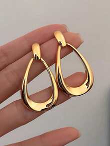 女士泪滴形水晶耳钉 1对 情人节饰品