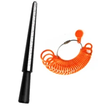 1 Set Professional Jewelry Tools, Ring Sizer Finger Gauge, Ring Size Measuring Tool, DIY Jewelry Making Tool Kit, Reusable Plastic Ring Mandrel