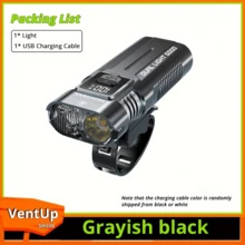 1 件强力自行车灯，USB 可充电自行车前灯带夹子，二合一自行车骑行手电筒，高亮度，自行车尾灯，红蓝闪烁，警告，自卫，适合骑行，照明，探照灯