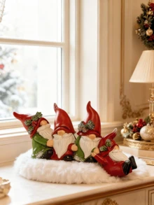 1 pezzo Statua di Gnomo Natalizio - Simpatica Statuetta in Resina di Gnomo | Statuetta in Miniatura di Nano da Scrivania, Decorazione Scultorea, Adatta per Decorazione Casa, Ufficio, Ottimo Regalo per Natale, Inverno, Decorazioni, Casa, Decorazione Matrimonio, Decorazione Casa, Scatola Portaoggetti per Gioielli, Decorazione Festa di San Valentino Compleanno