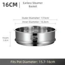 304 Stainless Steel Steamer Basket Thickened Thicken Strainer Pot Steaming Grid Material 16-32cm Drain Basket Kitchen Use