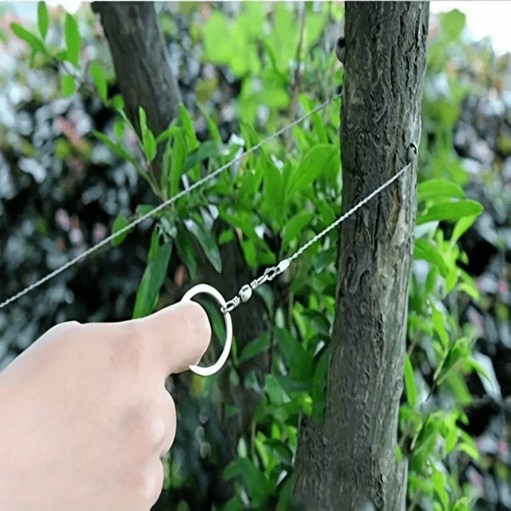 Cưa dây thép không gỉ, cưa xích cầm tay di động, dụng cụ sinh tồn khẩn cấp cho cắm trại, leo núi, săn bắn, leo trèo, cưa cáp đa năng ngoài trời dùng cho kim loại mềm và gỗ. - Nhiều màu - Xem 1