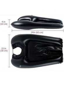 Palangana de champú inflable, 1 pieza, bandeja de champú portátil para mesilla de noche y cama, para ancianos, discapacitados, mujeres embarazadas, heridos, personas postradas en cama, palangana de champú ligera para discapacitados, fregadero de champú ligero, diseño plegable y plano para lavarse el cabello sin inclinarse