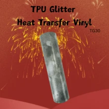 1roll TPU Glitter Heat Transfer Vinyl , 9.84X40IN, For Shirts, Easy To Cut & For Heat Vinyl Design