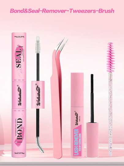 Waloshow غراء الرموش الفردية وختمه، مزيل الغراء، 10 مل، غراء وختم الرموش الصناعية، أداة تطبيق الرموش، غراء وختم الرموش الصناعية 2 في 1، فرشاة الرموش، غراء للرموش الصناعية، غراء الرموش، ملقط، غراء للرموش الصناعية، غراء وختم الرموش، غراء الرموش، أدوات الرموش الصناعية، أداة تمديد الرموش، طقم أدوات الرموش
