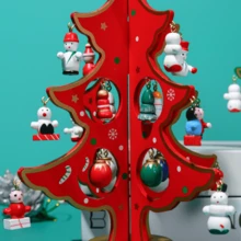 1 pièce Décoration de Noël en bois, ornement de bureau DIY, cadeau de décoration de Noël