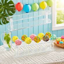 1 件亚克力棒棒糖展示架，透明甜点展示架，派对甜品架，棒棒糖架，糖果展示架 - 無色 - 查看 7