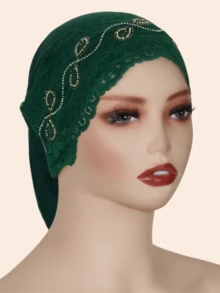 1pc Women's Fashionable Rhinestone Decorated Scarf, Soft Modal Fabric, Suitable For Malaysia & Middle East