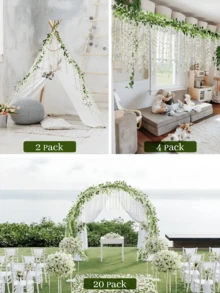 Nejlue Artificial Flowers/Plants1111 Home & Living 1 Set de 10 flores de 6 pies de Glicinia artificial, flores de vid falsas de plástico decorativas, para cubrir y envolver techos, decoración del hogar, decoración de habitaciones, decoración de jardines, decoración de paredes, decoración interior y exterior, decoración de dormitorios, decoración de bodas, decoración de mesas, decoraciones de fiestas, decoraciones de Halloween, decoraciones de cumpleaños, decoraciones navideñas, decoraciones de árboles de Navidad, guirnaldas navideñas