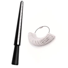 1 Set Professional Jewelry Tools, Ring Sizer Finger Gauge, Ring Size Measuring Tool, DIY Jewelry Making Tool Kit, Reusable Plastic Ring Mandrel