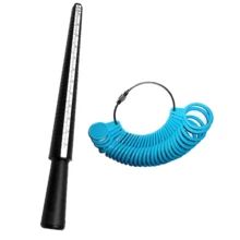 1 Set Professional Jewelry Tools, Ring Sizer Finger Gauge, Ring Size Measuring Tool, DIY Jewelry Making Tool Kit, Reusable Plastic Ring Mandrel