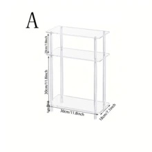 Acrylic Narrow Edge Table Suitable For Small Spaces, Slim Nightstand/Bedroom Side Table Applicable For Kitchen, Living Room, Bedroom, Suitable For All Seasons