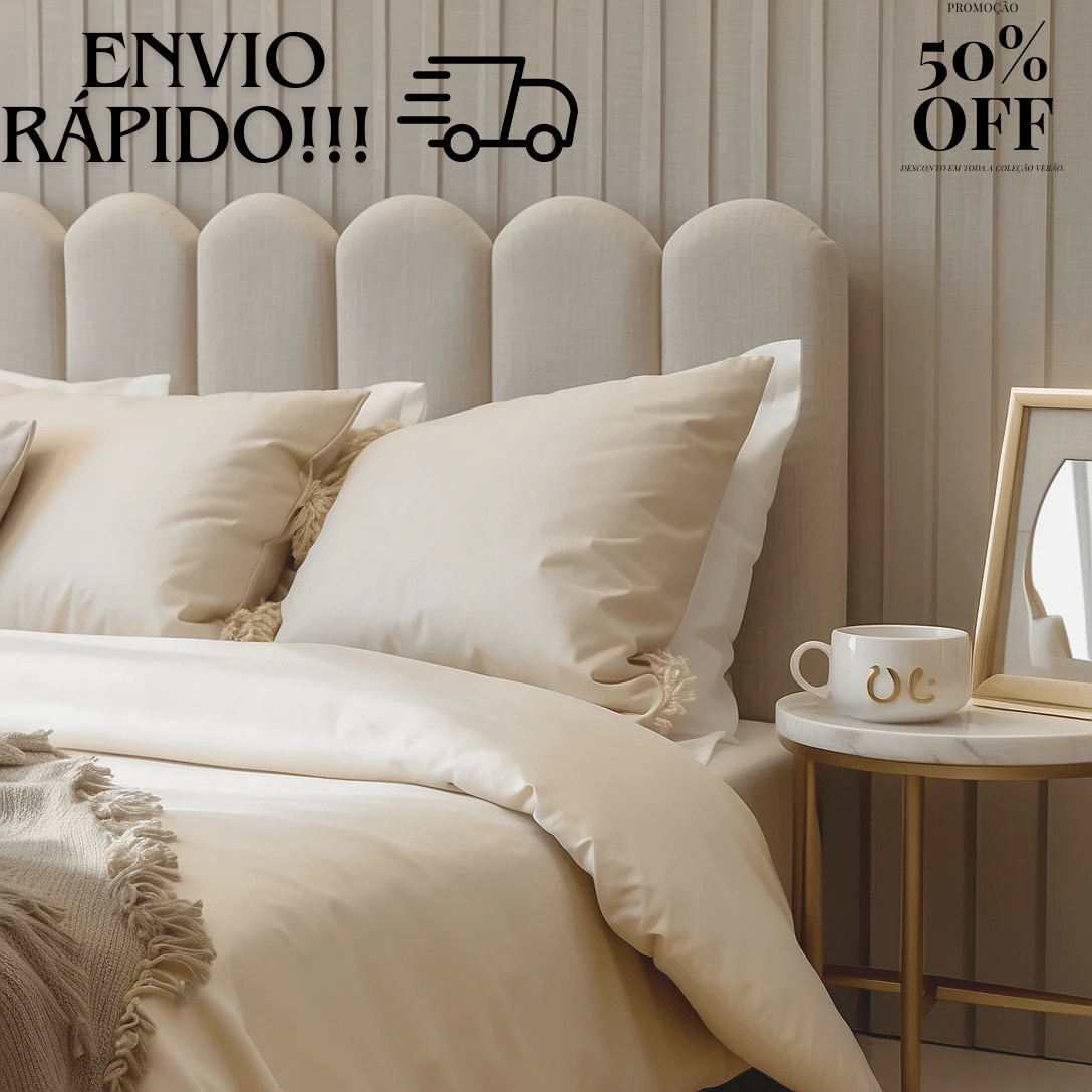 Kit 15 Queen King Double Bed Headboard Box 45x20 NUVEM - 米色 - 查看 1