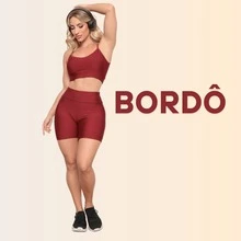 Women's Fitness Set Suplex Gym - Top Without Padded Thin Straps + Tight Shorts High Waist Mid-Thigh - 紫紅色 - 查看 5
