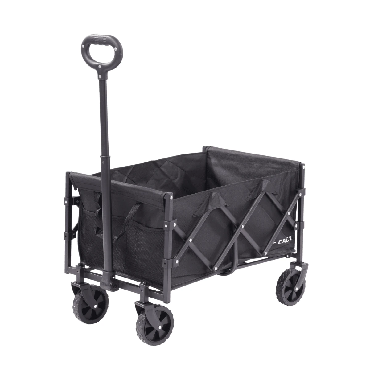 Compact And Versatile Folding Camping Cart With Reinforced Wheels For Beach And Travel - 黑色 - 查看 1