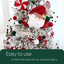 9-Piece Velvet Christmas Tree Decorations, Sprayed Velvet Baubles, Festive Ornaments, Holiday Decorations