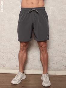 Kit 3 Shorts Elastane Mauricinho Beach Men's With Lycra Gym Running Cross Plain Basic - 黑色/皇家/灰色 - 查看 8