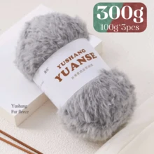 3件装300克人造毛绒纱线，柔软易织，适用于编织围巾、帽子、外套、婴儿、毛毯、各种高端家居用品、DIY手工艺品 - 彩色 - 查看 9