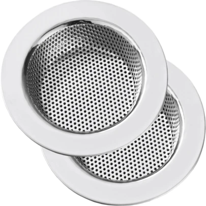 2Pcs Kitchen Sink Strainer Stainless Steel, Kitchen Sink Drain Strainer, Sink Strainers For Kitchen Sinks With Large Wide Rim 4.5" Diameter
