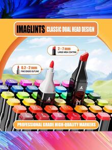 168-Color Alcohol Marking Pen Artist Painting Artistic Marker Double Tip Marker Suitable For Adult Coloring And Painting Supplies Perfect Gift Dual-Tip Brush Marker, Brush And Fine Pen Coloring Brush Set
