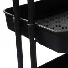 Black Multipurpose Organizer Cart With Wheels For Manicure, Bathroom, Laundry, Books, Fruit Bowl - 黑色 - 查看 5