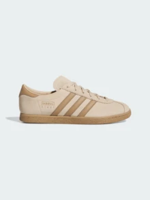 Adidas Stadt Unisex Low-Profile Sneakers, Classic Beige Suede Shoes For Fall Outfits, Comfortable Everyday Lifestyle Shoes With Retro Sporty Style, JI1886 - 魔幻米色 / 紙板 / 金屬金色 - 查看 1