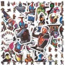 52 张假面骑士贴纸，完美的奖励贴纸，可用于装饰手机、电脑、手提箱、笔记本、酒杯和头盔 - 彩色 - 查看 4