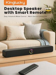 Kinglucky Barra de sonido premium, sonido envolvente, tamaño grande, montaje en pared o sobre mesa, audio de alta fidelidad, ideal para entusiastas del cine en casa y la música, sonido cristalino y graves profundos. Equipada con luces RGB, apariencia elegante. Sistema de audio de barra de sonido, sistema de audio para TV, control remoto, cable coaxial, cable de audio, compatible con conexión inalámbrica, USB, tarjeta TF. Adecuado para conexión a TV/computadora/móvil, gran regalo. - Unitalla - Ver 9