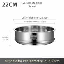304 Stainless Steel Steamer Basket Thickened Thicken Strainer Pot Steaming Grid Material 16-32cm Drain Basket Kitchen Use