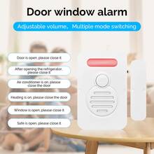 Magnetic Anti-Theft Alarm For Home Security, Wireless Door/Window Sensor Alarm, Vibration Alarm, Magnetic Door Sensor, 130dB Wireless Security Alarm, Door/Window Alarm, Door Bell Anti-Theft Alarm, Adjustable Volume, Home Safety, Suitable For Doors, Windows, Garage, Apartment, Refrigerator, Drawers, Safes