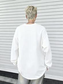 Domestic Shipping | Next-Day Delivery | 200g Heavyweight T-Shirt | Long Sleeve | Short Sleeve | Stand Out With A Bold Print! Perfect For Dates Or Everyday Wear, This 100% Cotton T-Shirt Is Perfect For All Seasons. - trắng - Xem 2