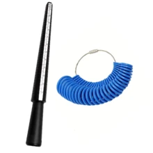 1 Set Professional Jewelry Tools, Ring Sizer Finger Gauge, Ring Size Measuring Tool, DIY Jewelry Making Tool Kit, Reusable Plastic Ring Mandrel