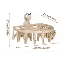 1 pieza Estante de secado plegable con ventosa para una fácil organización de la ropa - Cuelgue camisas, blusas, calcetines, ropa interior en el armario, baño, balcón; diseño portátil y liviano que ahorra espacio sin necesidad de perforar, ideal para dormitorios de estudiantes; estante de secado versátil y multifuncional para prendas delicadas, trajes de baño, ropa deportiva y cargas de lavandería pequeñas; ganchos de plástico duraderos y succión fuerte aseguran un secado incluso en ambientes húmedos - Multicolor - Ver 10