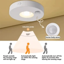 1/3/6pcs LED Round Night Light, Ice Ball Lamp, Cabinet Light, LED Spotlights With Remote Control And Button, USB Rechargeable Cabinet Light, Suitable For Wardrobe, Cabinet, Kitchen, Bedroom Wall, Cabinet, Corridor, Bedroom Decor, Kitchen Lighting, Ambient Lighting (250mAh) - USB - View 11