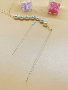 Delicate Curved Beading Needles, Suitable For Seed Bead Stringing, Can Be Used With Rotating Plate To Save Time On Bracelet And Necklace Making, Facilitates Complex Weaving Patterns - Silver - View 6