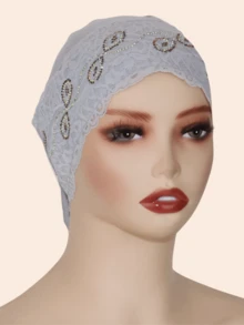 1pc Women's Fashionable Rhinestone Decorated Scarf, Soft Modal Fabric, Suitable For Malaysia & Middle East