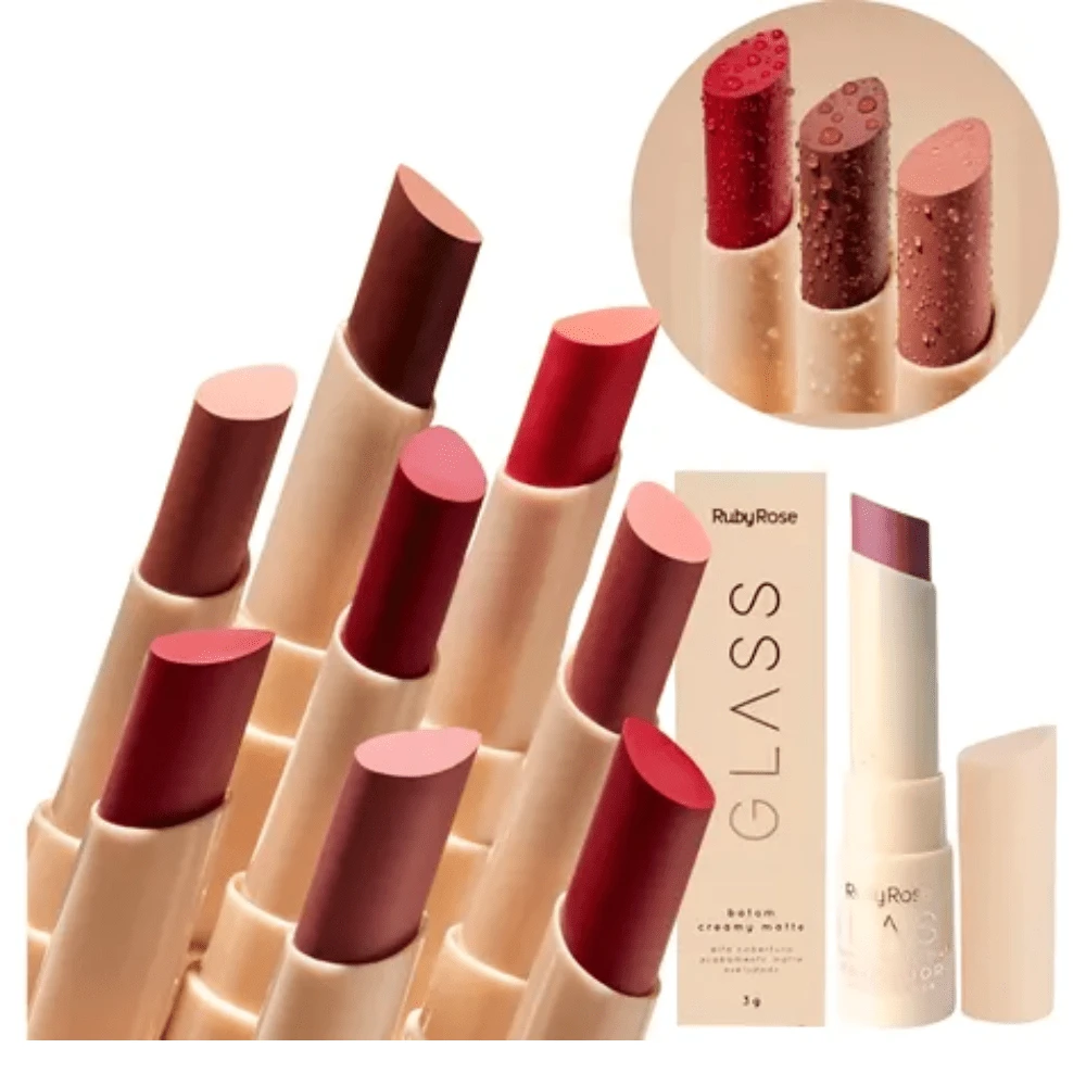 Ruby Rose Glass Creamy Matte Velvety Water Resistant Lipstick Festa Junina - GL01 - Xem 1
