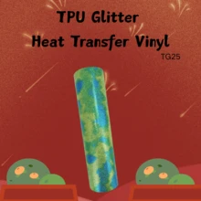 1roll TPU Glitter Heat Transfer Vinyl , 9.84X40IN, For Shirts, Easy To Cut & For Heat Vinyl Design