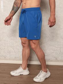 Kit 3 Shorts Elastane Mauricinho Beach Men's With Lycra Gym Running Cross Plain Basic - 黑色/皇家/灰色 - 查看 6