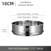 304 Stainless Steel Steamer Basket Thickened Thicken Strainer Pot Steaming Grid Material 16-32cm Drain Basket Kitchen Use