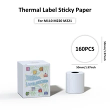 Multicolor Round Thermal Label Printer Paper, 50mm/2 Inch Circle Thermal Stickers Roll, Compatible With Phomemo M110/M221/M220/M120 And Other Portable Label Printers, Waterproof And Durable - Multicolor - View 12